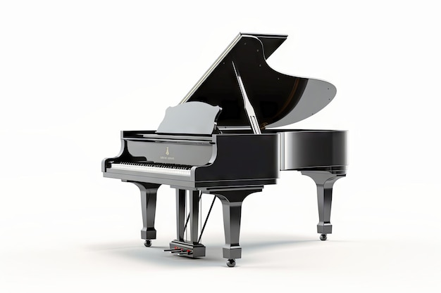 Elegant Grand Piano With Black Case