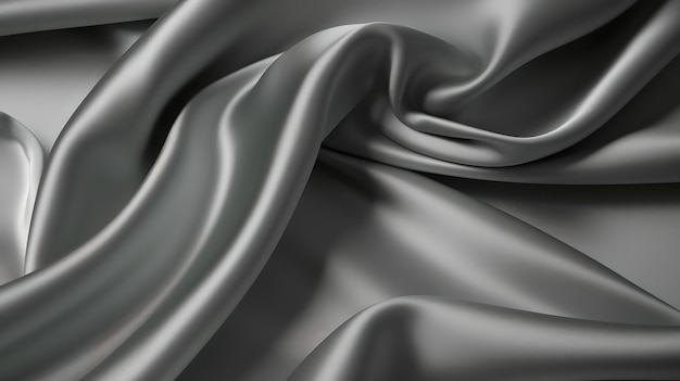 Elegant gray silk satin gradient background Abstract luxury silky smooth fabric for product presentation template copy space