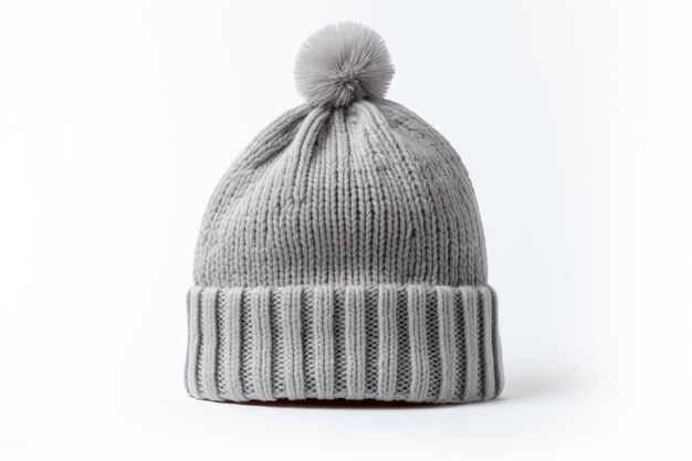 Elegant Grey Hat With Quirky Pom Pom