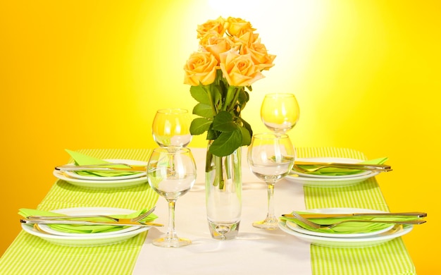 Elegant holiday table setting