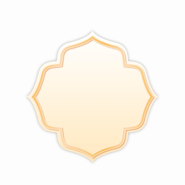 Elegant islamic golden border frame for greeting card design