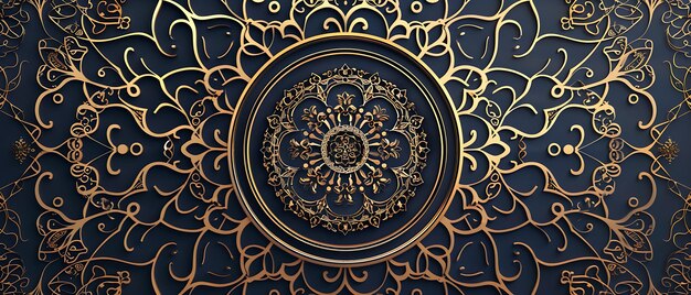 Foto elegante ornamento islamico di mandala sfondo intricata illustrazione vettoriale con dettagli di lusso
