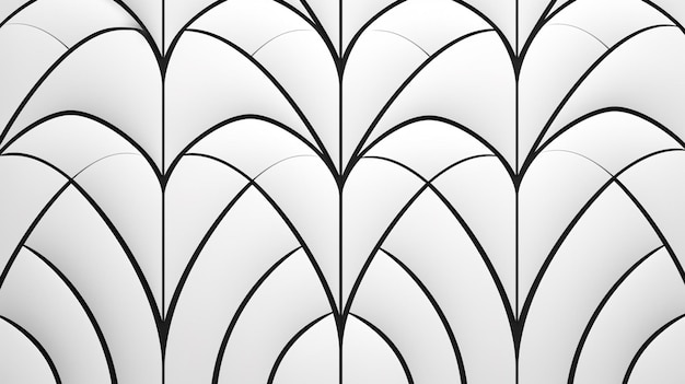 Elegant Islamic Pattern Background Black Lines on White Mosque Art for Ramadan and Eid Flat Desig