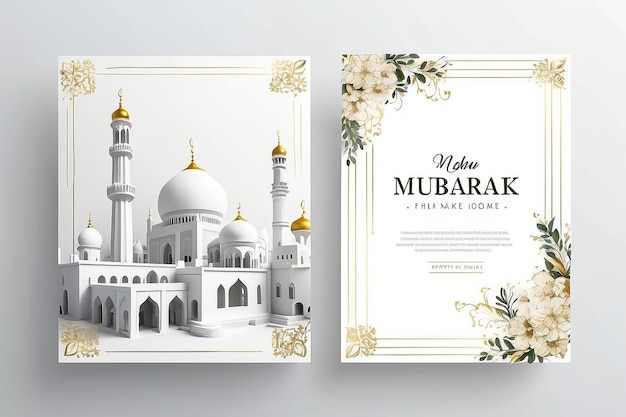 Photo elegant islamic realistic social media stories template collection
