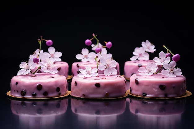 Elegant Japanese Cherry Blossom Cakes