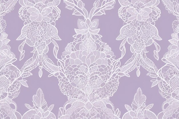 Photo elegant lace pattern background in white on soft pastel