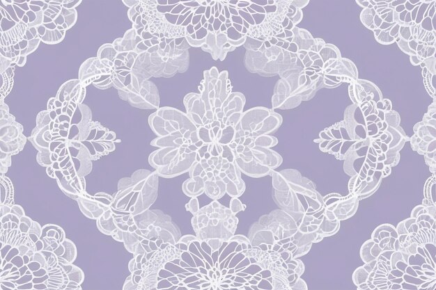 Photo elegant lace pattern background in white on soft pastel