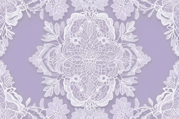 Photo elegant lace pattern background in white on soft pastel