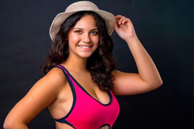 Elegant Lady in Summer Hat