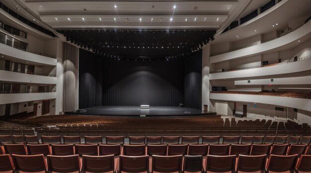 Elegant large concert hall for music performance