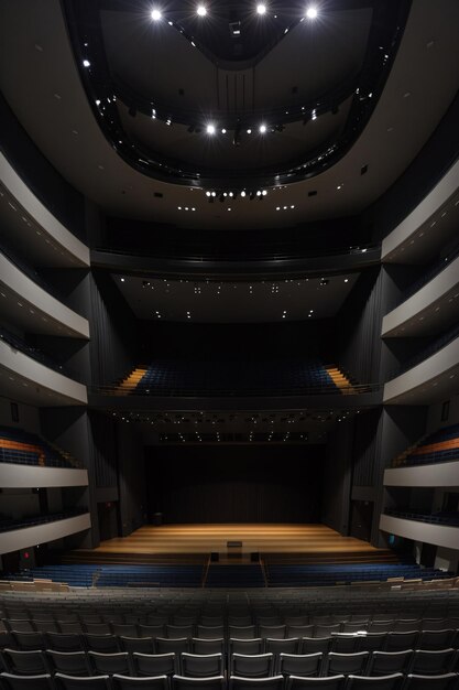 Elegant large concert hall for music performance