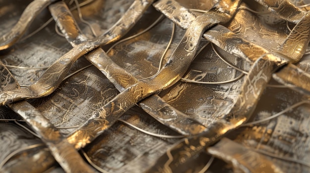 Фото Элегантная решетка в металлическом блеске, созданная ии