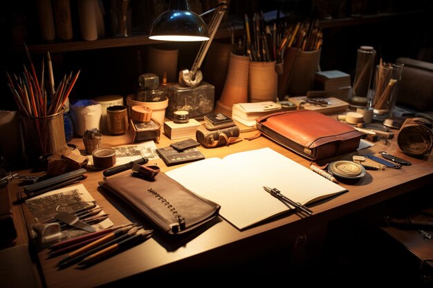 Elegant Leather Journal in Soft Light