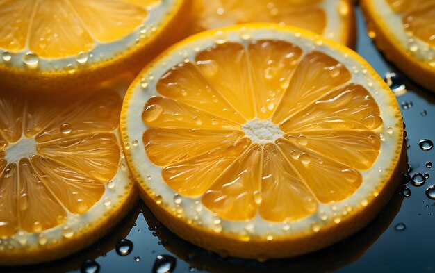 Фото Элегантный фон с ломтиками лимона