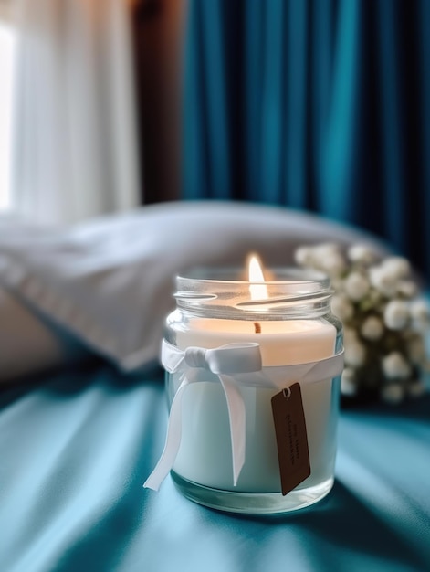 elegant lighting candle Minimalist setting