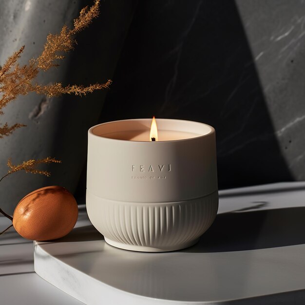 elegant lighting candle Minimalist setting