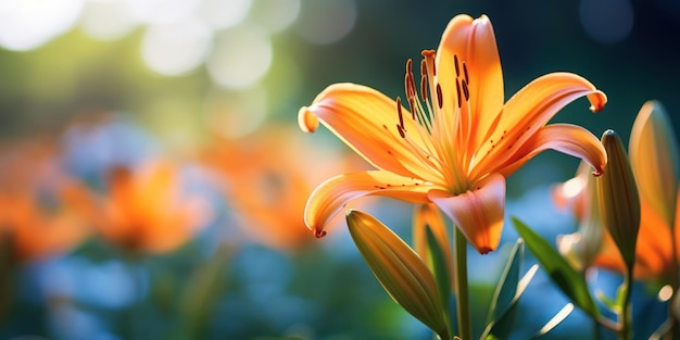 Elegant Lily Flower in Exquisite Macro Detail