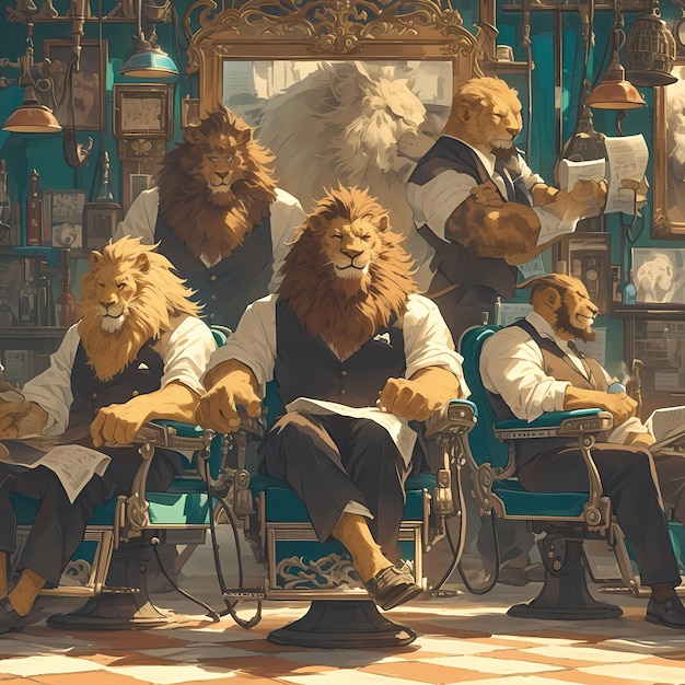 Elegant Lion Barber Shop