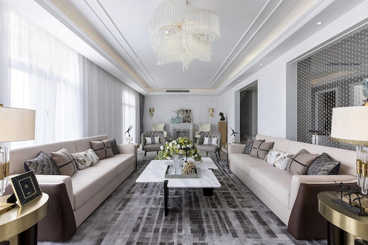 Photo elegant living room interior