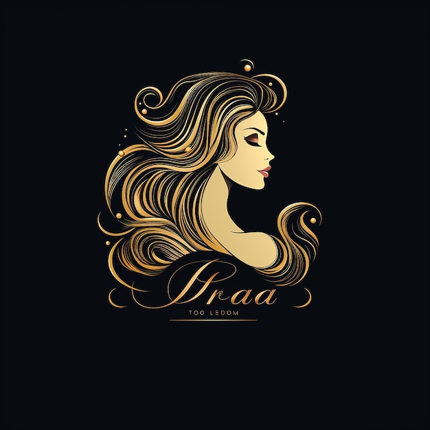 Foto elegant logo voor haar- of schoonheidssalon