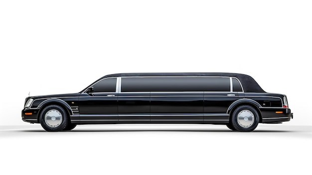 Elegant Luxury Limousine Cruising City Streets AI Generated