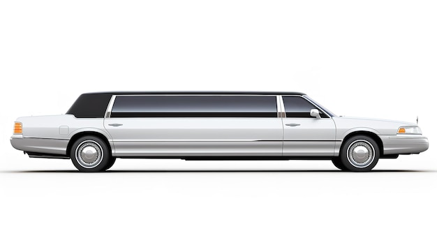 Elegant Luxury Limousine Cruising City Streets AI Generated