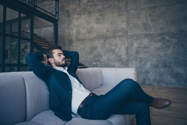 Elegant man posing indoors