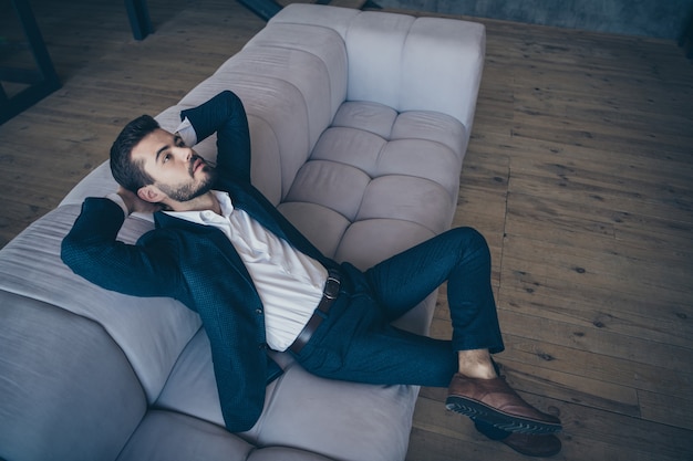 Elegant man posing indoors