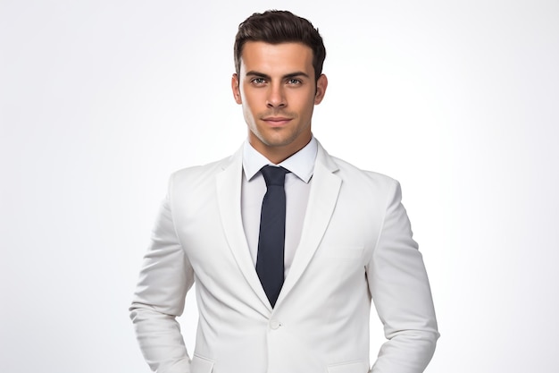 Photo elegant man in a threepiece suit with a burgundy bow tie holds two wedding rings before the wedding ceremony