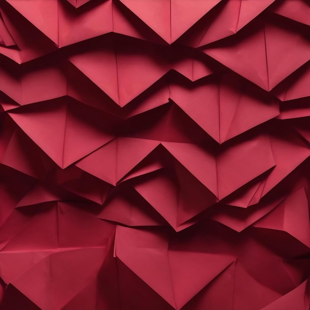 Elegant maroon red origami paper abstract background