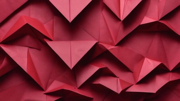 Elegant maroon red origami paper abstract background