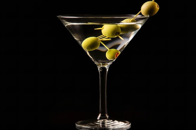 Elegant Martini-glas met olijfgarnis