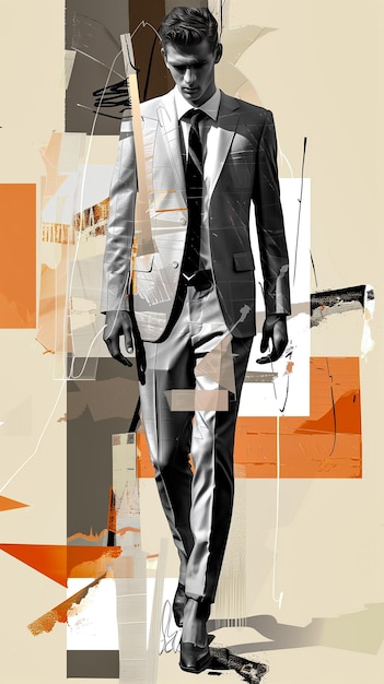 elegant masculine collage for summer sales