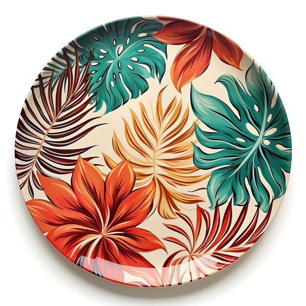 Foto elegant melamine picnic plate duurzaam materiaal verscheiden kleuren rond creatief concept idee ontwerp