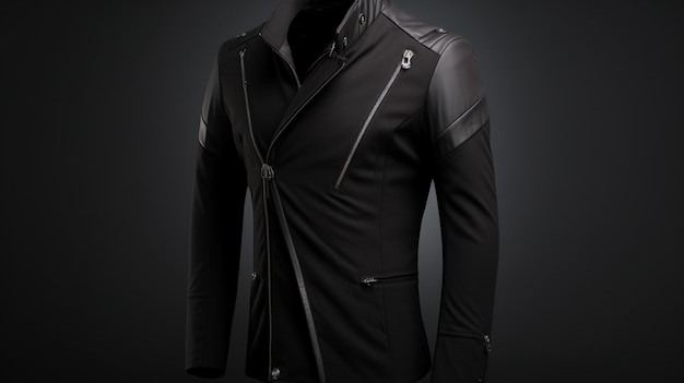 elegant men winter jacket with zipper design