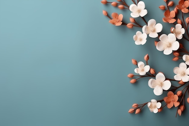 Elegant minimal floral background