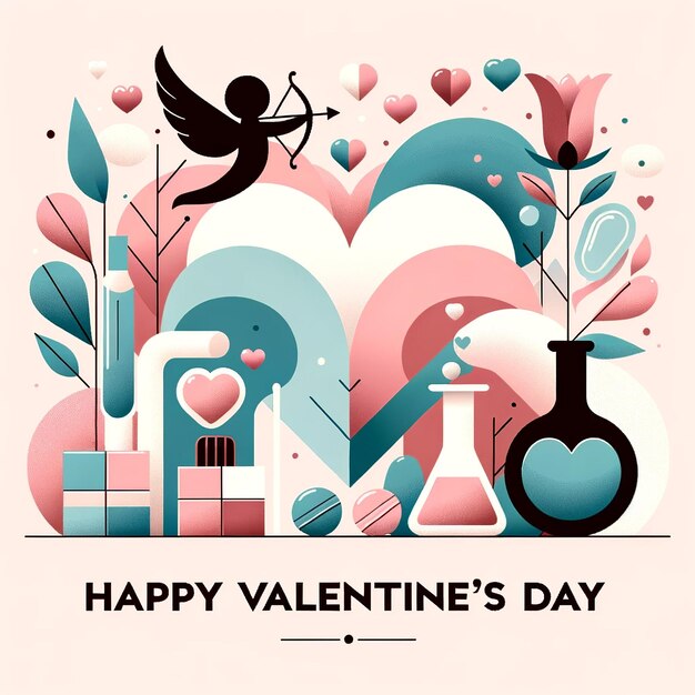 Photo elegant minimalist valentine's day background