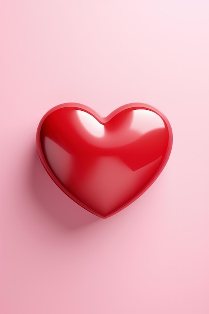 Elegant minimalistisch ontwerp van rode hart groetkaart voor Valentijnsdag en liefdesviering