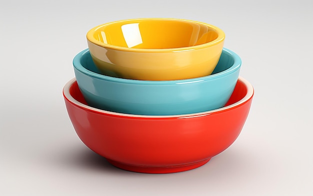 Elegant Mixing Bowls on white background