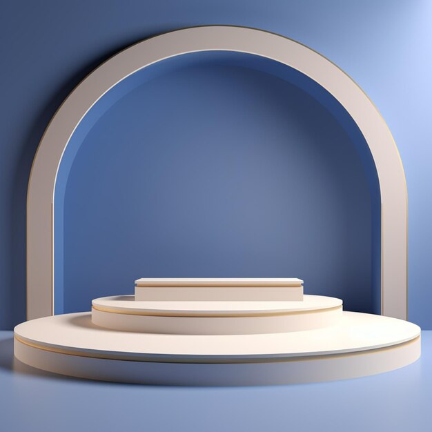 Elegant Modern 3D Rendering of a Podium for Presentation or Product Display