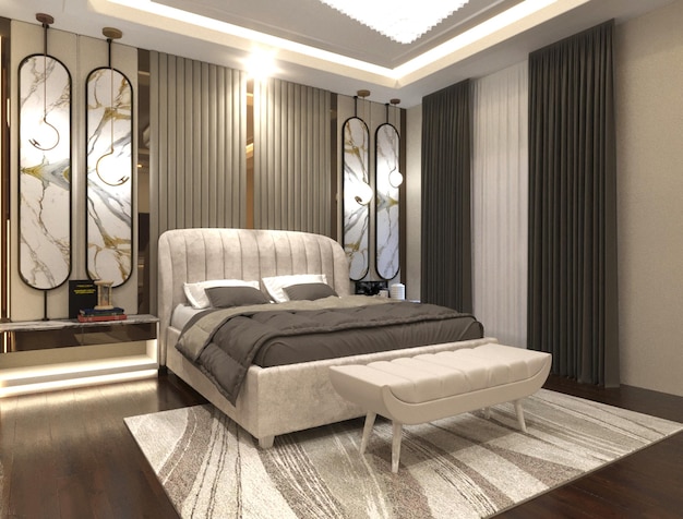 Elegant and Modern Bedroom Interior Design