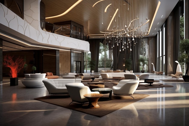 Elegant modern lobby interieurontwerp