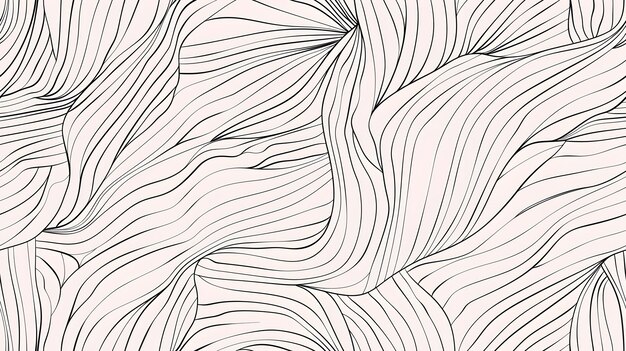 Photo elegant monochrome wave pattern with intricate flowing lines and minimalist style