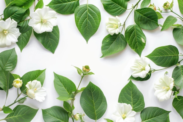 Photo elegant morning glory bloom and leaves isolated on white background