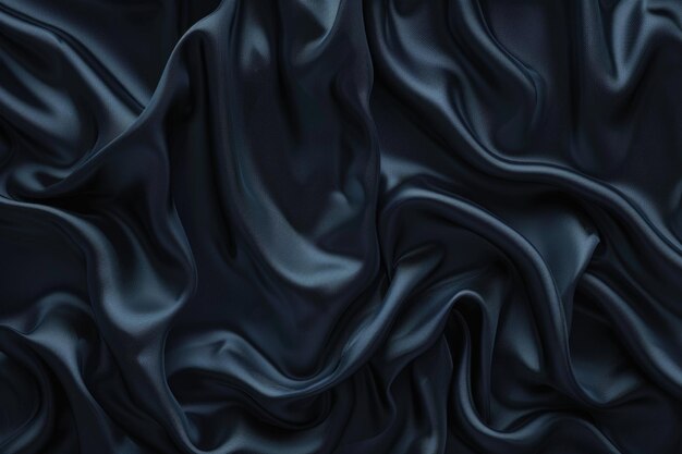 Elegant navy blue silk satin background for design templates