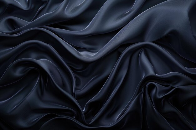 Elegant navy blue silk satin background for design templates