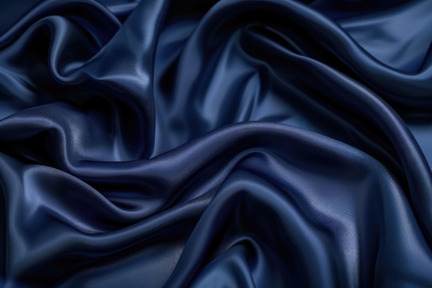 Elegant navy blue silk satin background for special occasions