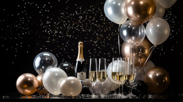 Foto elegante decorazione per la festa di capodanno