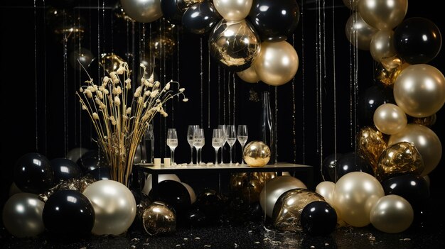 Photo elegant new years party decor