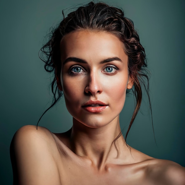 elegant nude woman portrait